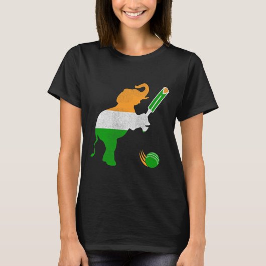 Indien Cricket 1 T-Shirt (Vorderseite)
