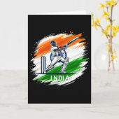 Indien Cricket 3  Karte (Gelbe Blume)