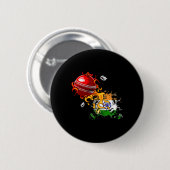 Indien Cricket 4  Button (Vorne & Hinten)