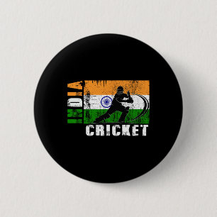 Indien Cricket Anhänger Indische Cricket Fans Indi Button
