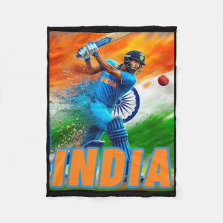 Indien Cricket Anhänger Jersey - Indischer Cricket Fleecedecke