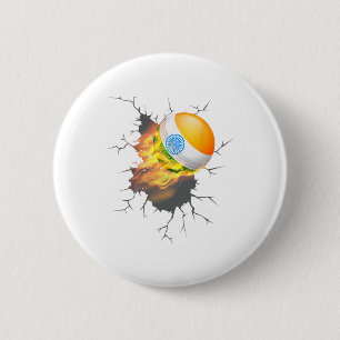 Indien Cricket Fans Shirt Fans Geschenkset Indisch Button