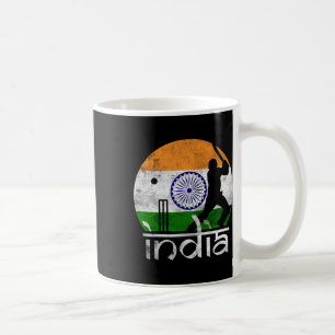 Indien Cricket Indische Flagge Cricketspieler Männ Kaffeetasse
