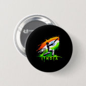 Indien Cricket Indischer Cricket Fan Button (Vorne & Hinten)