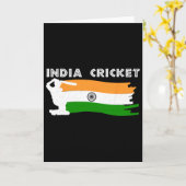 Indien Cricket mit indischer Flagge Karte (Gelbe Blume)