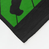Indien Cricket mit indischer Flagge Pinselstrich A Fleecedecke (Ecke)