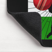 Indien Cricket Mit Indischer Flagge Pinselstrich A Mousepad (Ecke)