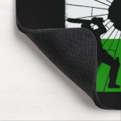 Indien Cricket Mit Indischer Flagge Pinselstrich A Mousepad (Ecke)