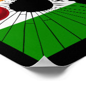 Indien Cricket Mit Indischer Flagge Pinselstrich A Poster (Ecke)
