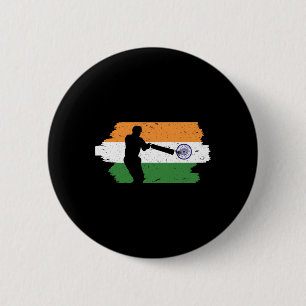 Indien Cricket National Fans Team Trikot Indische  Button