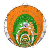 Indien Cricket Spirit: Abstraktes Design Dartscheibe (vorne)