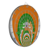 Indien Cricket Spirit: Abstraktes Design Dartscheibe (Vorderseite Links)