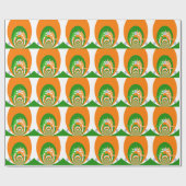Indien Cricket Spirit: Abstraktes Design Geschenkpapier (Flach)