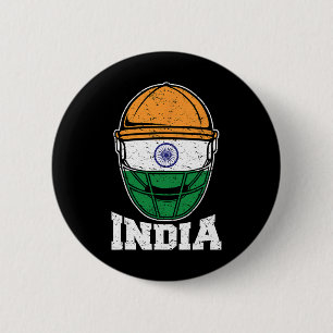 Indien Cricket T-Shirt Indische nationale Fans Jer Button