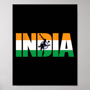 Indien Cricket T-Shirt Indische nationale Fans Jer Poster