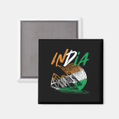 Indien Cricket-Team Cricket-Spieler Cricketer Magnet (Vorderseite/Rückseite)