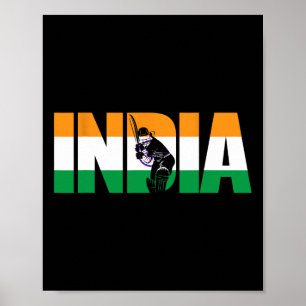 Indien Cricket Trikot Geschenk für indische Cricke Poster