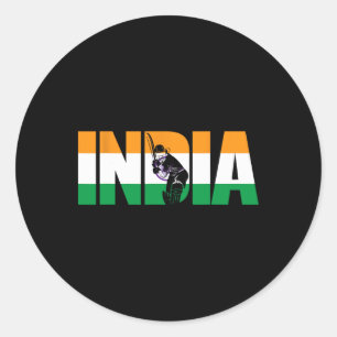 Indien Cricket Trikot Geschenk für indische Cricke Runder Aufkleber