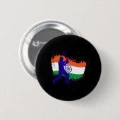 Indien Cricket Trikot Indischer Tsman Cricket Flag Button (Vorne & Hinten)