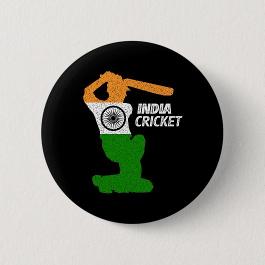 Indien Cricket Tsman Boundary Schuss mit indischer Button (Vorderseite)
