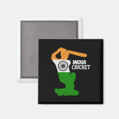 Indien Cricket Tsman Boundary Shot mit indischer F Magnet (Vorderseite/Rückseite)