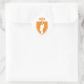 Indien Cricket-Wappen Runder Aufkleber (Tasche)