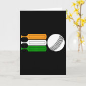 Indien Cricketspieler Ll Indische Flagge Cricket-T Karte (Gelbe Blume)
