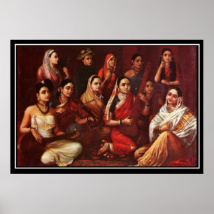 Indien Das Poster der Musiker des neunzehnten Jahr