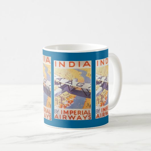 Indien durch Imperial Airways Kaffeetasse (VorderseiteRechts)