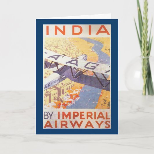 Indien durch Imperial Airways Karte (Vorderseite)