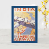 Indien durch Imperial Airways Karte (Gelbe Blume)