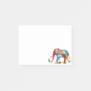 Indien Elefant Vintage Reise Liebe Wasserfarbe Post-it Klebezettel