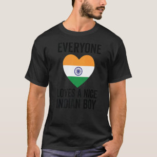 Indien faht alle Lieben ein netter indischer Junge T-Shirt