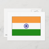 Indien FLAG International Postkarte (Vorne/Hinten)