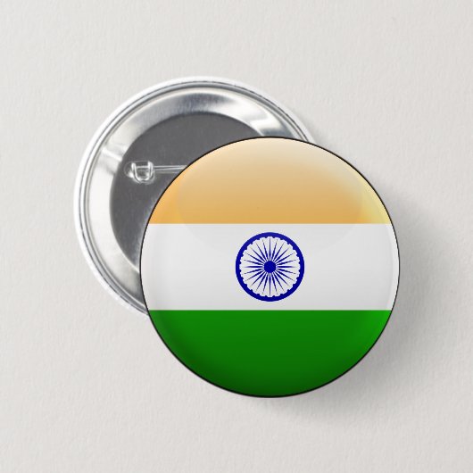 Indien-Flagge Button (Vorne & Hinten)