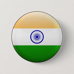 Indien-Flagge Button