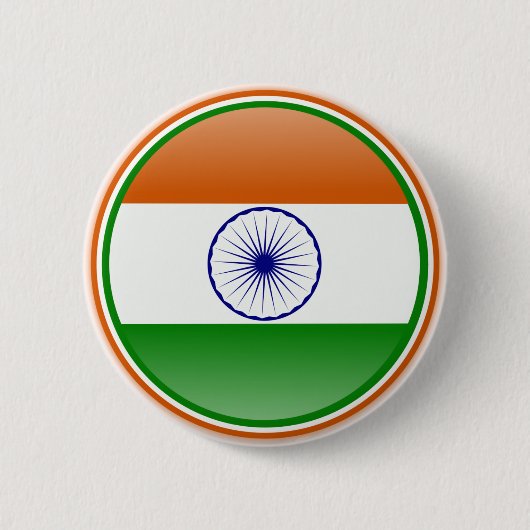 Indien-Flagge Button (Vorderseite)