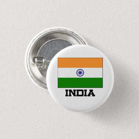 Indien-Flagge Button (Vorne & Hinten)