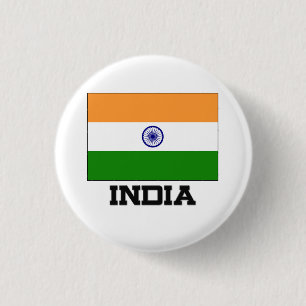 Indien-Flagge Button