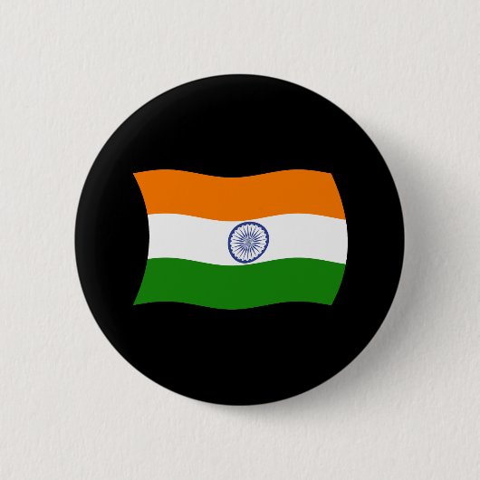 Indien-Flagge-Button Button (Vorderseite)