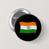 Indien-Flagge-Button Button (Vorne & Hinten)