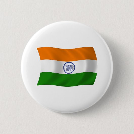 Indien-Flagge-Button Button (Vorderseite)