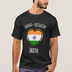 Indien-Flagge Herz Gadag-Betageri Stadt T-Shirt