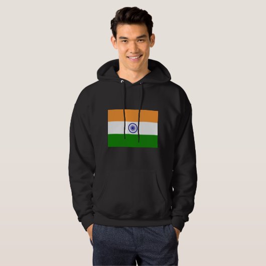 Indien-Flagge Hoodie (Vorne ganz)