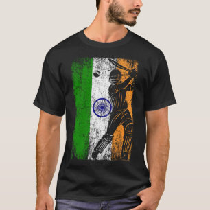 Indien-Flagge Indische Cricket-Trikot Fan Spieler T-Shirt