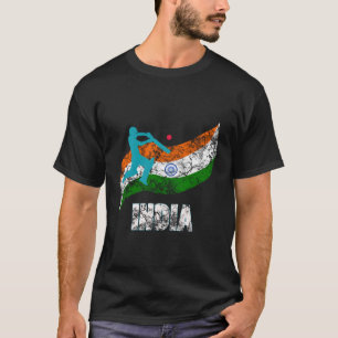 Indien Flagge Indischer Cricket T-Shirt