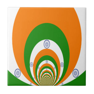 Indien-Flagge Kaleidoskop: Endlose Einheit & Patri Fliese