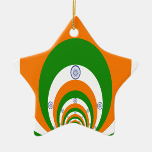 Indien-Flagge Kaleidoskop: Endlose Einheit & Patri Keramikornament