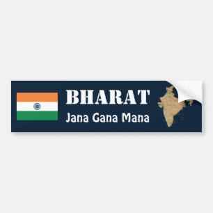 Indien Flagge + Karte Aufkleber Autoaufkleber