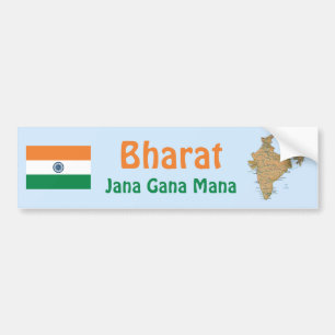 Indien Flagge + Karte Aufkleber Autoaufkleber